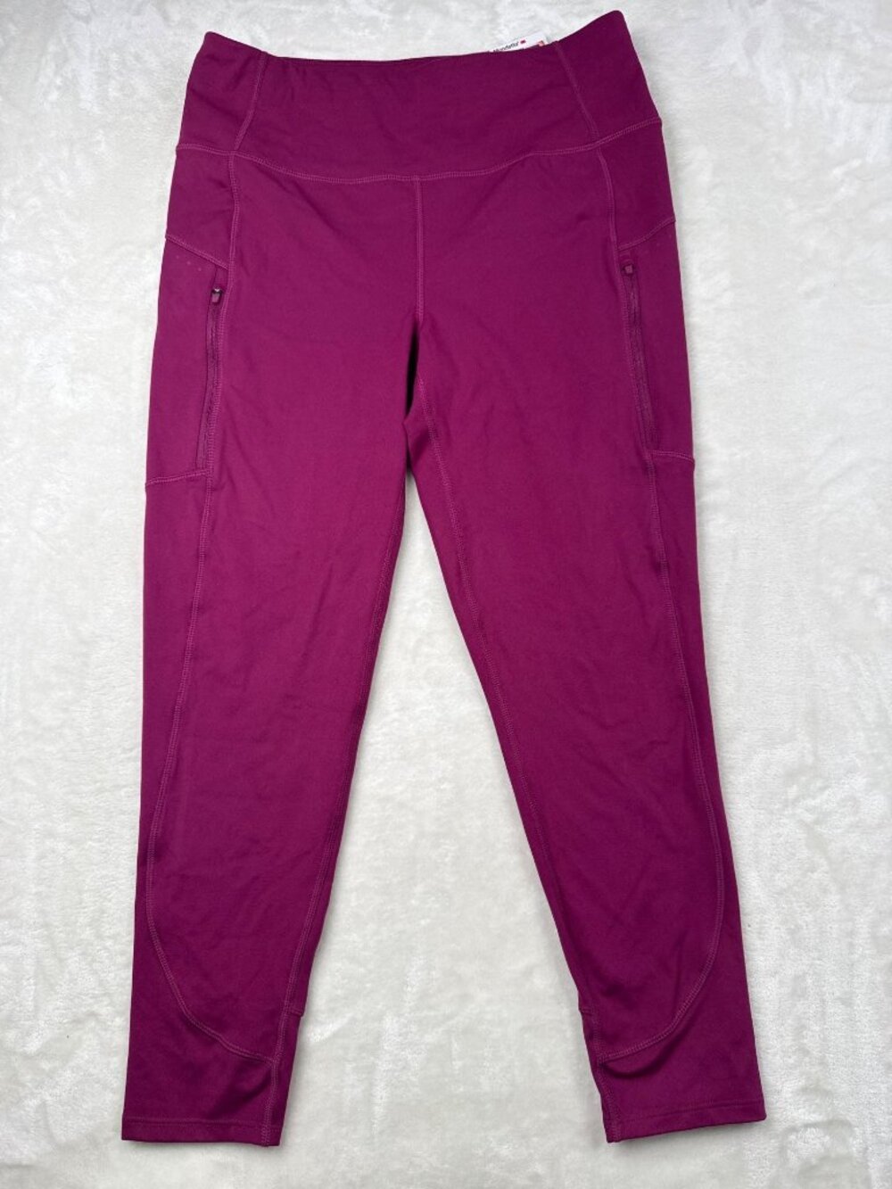 Mondetta Womens Reflective Crop Legging Purple Size L
